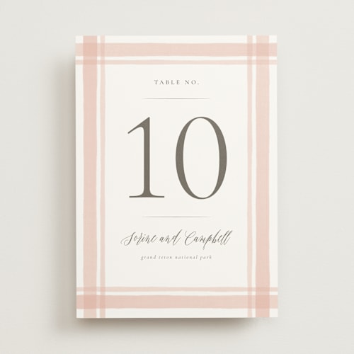 This is a garden rose table numbers with standard by Wildfield Paper Co called summer garden printing on doublethick in standard