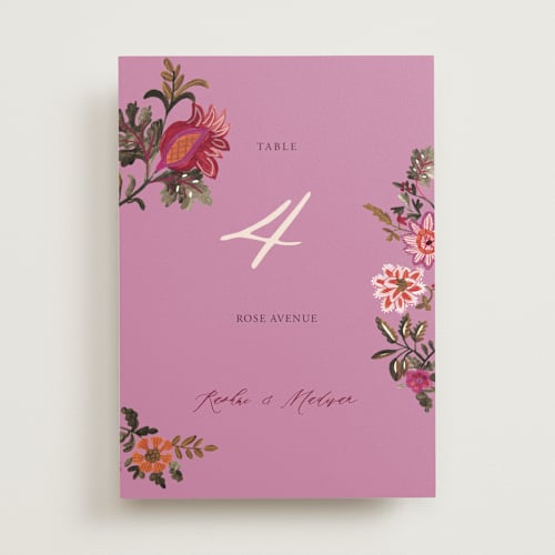 This is a ivory table numbers with standard by Caroline Bonne Muller called indian floral chintz lush printing on doublethick in standard