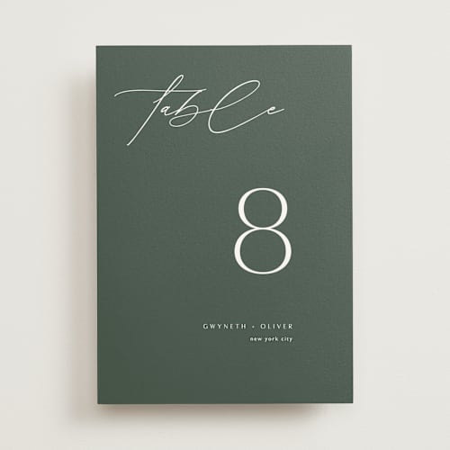 This is a forest table numbers with standard by Kelly Schmidt called flip printing on doublethick in standard