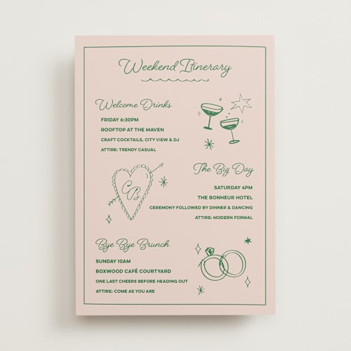 This is a avocado ceremony reception essentials with standard by Helena Vitto called crazy little thing called love printing on signature in standard