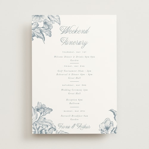 This is a lake ceremony reception essentials with standard by Leah Bisch called wreath in bloom printing on signature in standard