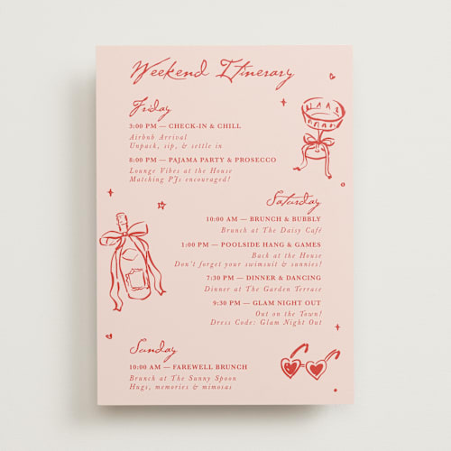 This is a scarlet ceremony reception essentials with standard by Cass Loh called cheers to love printing on signature in standard