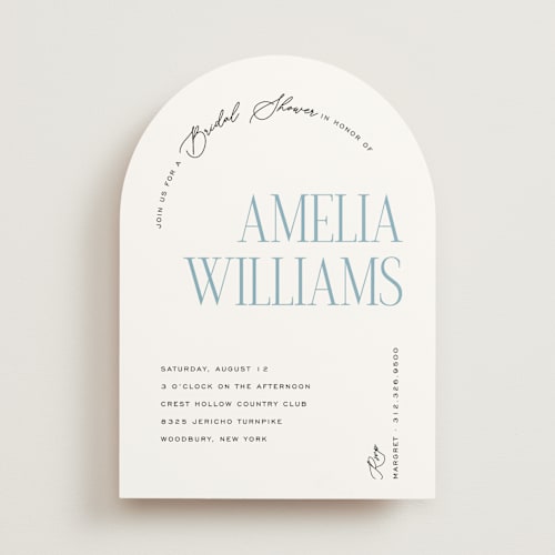 This is a aqua bridal shower invitations with standard by Pixel and Hank called arbor printing on signature in standard