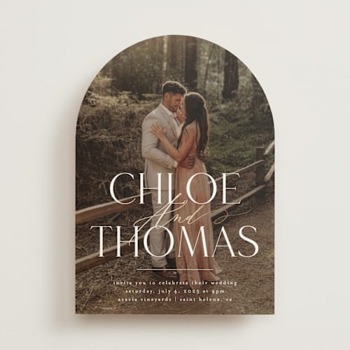 This is a silk foil stamped wedding invitations with foil pressed by Kelly Schmidt called overlay printing on signature in standard