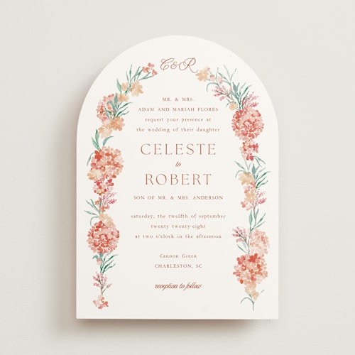 This is a sri lanka wedding invitations with standard by Claudia Orengo called hydrangea printing on signature in standard