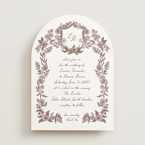 This is a siena wedding invitations with standard by Chris Griffith called a wedding in low country printing on signature in standard