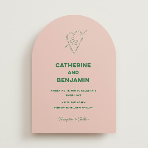 This is a avocado wedding invitations with standard by Helena Vitto called crazy little thing called love printing on signature in standard