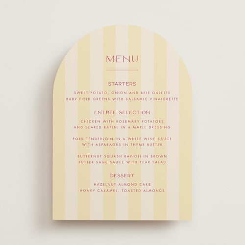 This is a lemon menu cards with standard by Ellen Schlegelmilch called palmetto printing on signature in 5x7