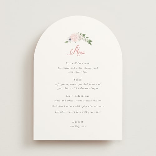 This is a pinched menu cards with standard by Design Lotus called sweethearts printing on signature in standard