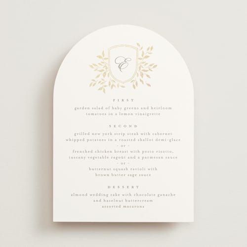 This is a chiffon menu cards with foil pressed by Kristie Kern called aperol printing on signature in 5x7