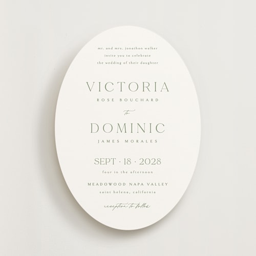 This is a clover wedding invitations with standard by Kelly Schmidt called victoria printing on signature in standard
