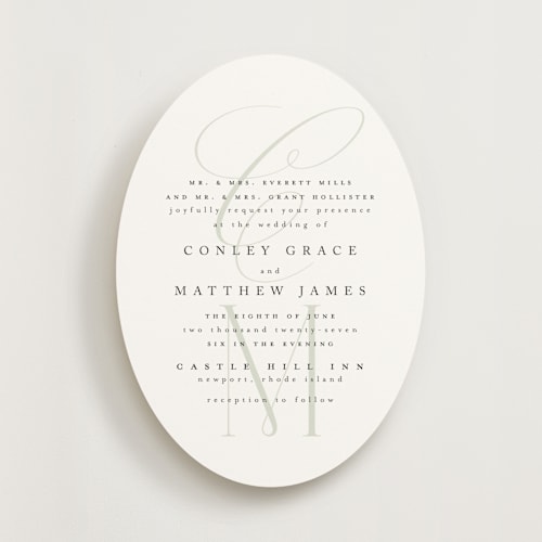 This is a leaf wedding invitations with standard by Kristie Kern called conley printing on signature in standard