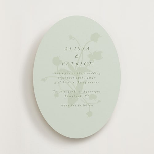 This is a greenery wedding invitations with standard by AK Graphics called autumnal printing on signature in standard