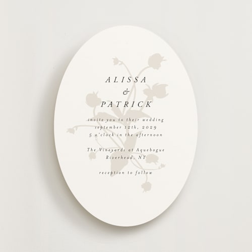 This is a wheat wedding invitations with standard by AK Graphics called autumnal printing on signature in standard