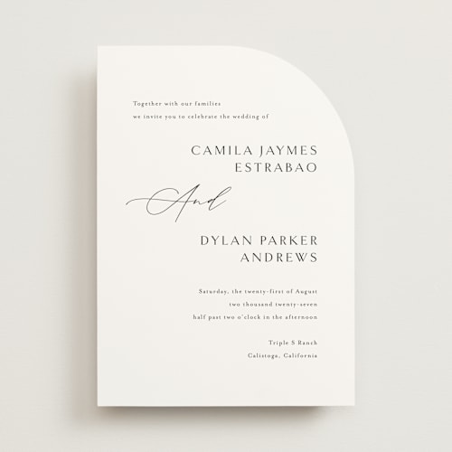 This is a onyx wedding invitations with standard by Jennifer Postorino called graceful printing on signature in standard