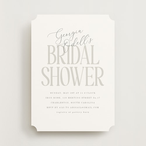 This is a mist bridal shower invitations with standard by Baumbirdy called note printing on signature in standard