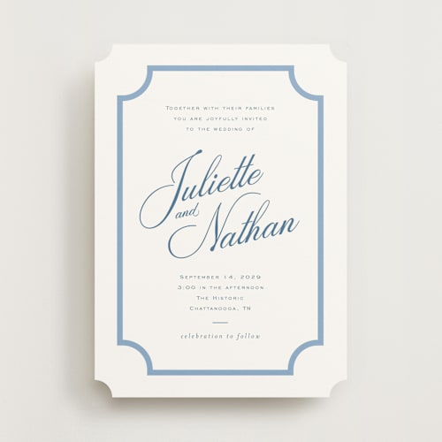 This is a bluebell wedding invitations with standard by Jessica Williams called marenza printing on signature in standard