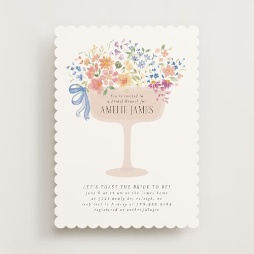 This is a summer bridal shower invitations with standard by Itsy Belle Studio called amelie printing on signature in standard