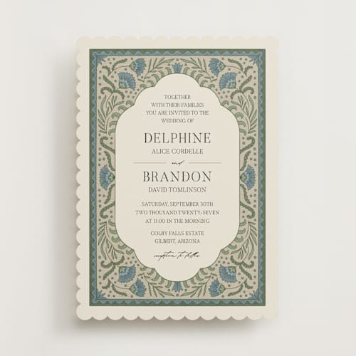 This is a robin's egg wedding invitations with standard by Jen Owens called century printing on signature in standard