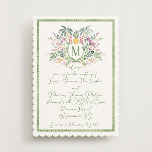 This is a jungle wedding invitations with standard by Petra Kern called tropical dreams printing on signature in standard