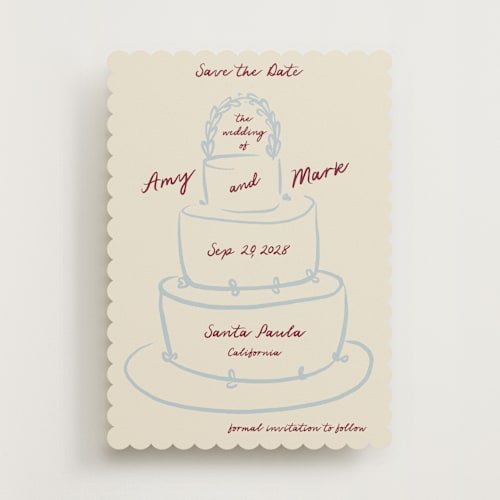 This is a chiffon save the date with standard by Ani Somi called cake printing on signature in standard