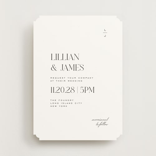 This is a diamond wedding invitations with standard by Heather Cairl called clarity printing on signature in standard