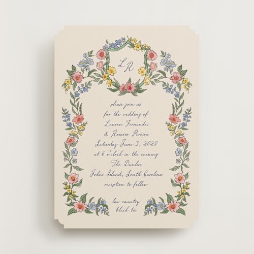 This is a low country wedding invitations with standard by Chris Griffith called a wedding in low country printing on signature in standard