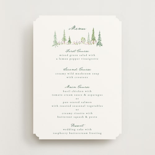 This is a meadow menu cards with standard by Petra Kern called plain air printing on signature in 5x7