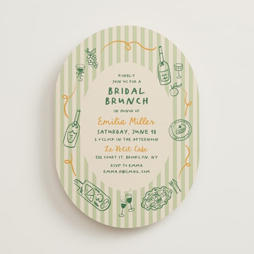 This is a garden bridal shower invitations with standard by Elly called sunny brunch printing on signature in standard