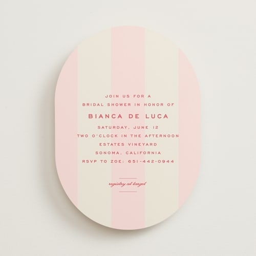 This is a ballet fragola bridal shower invitations with standard by Megan Davis called campania printing on signature in standard