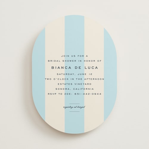 This is a costa bridal shower invitations with standard by Megan Davis called campania printing on signature in standard