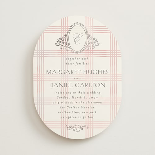 This is a caviar foil stamped wedding invitations with foil pressed by Grae called salt and ivory printing on signature in standard