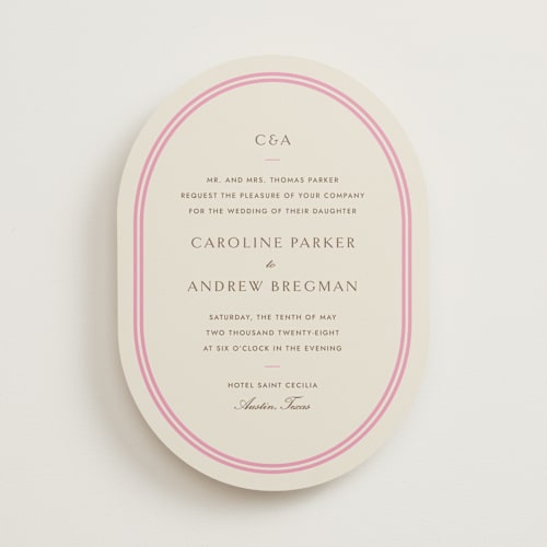 This is a fragola wedding invitations with standard by Megan Davis called bocce printing on signature in standard
