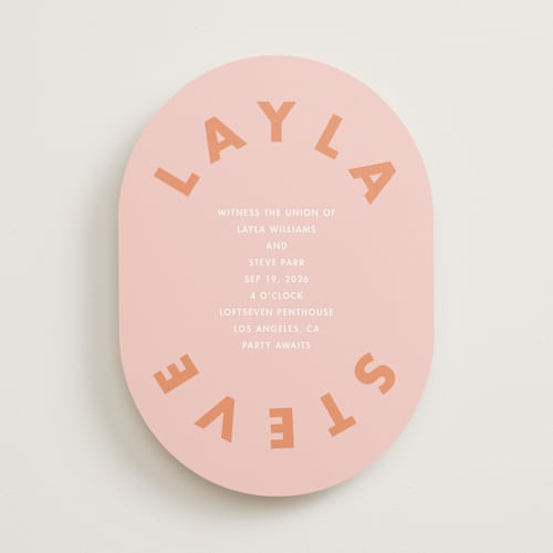 This is a candy wedding invitations with standard by Catherine Culvenor called bubblegum printing on signature in standard