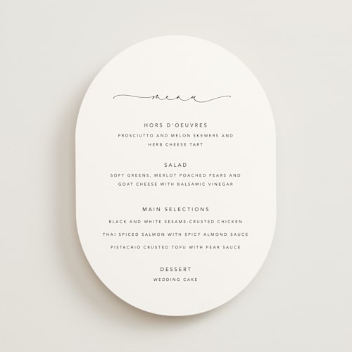 This is a inked menu cards with standard by Design Lotus called join together printing on signature in standard