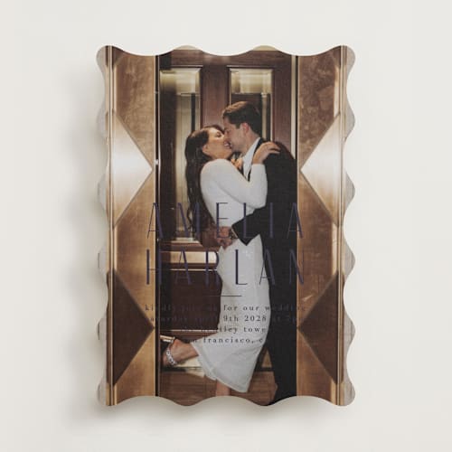 This is a blackberry wedding invitations with standard by Lori Wemple called photo printing on recycled smooth signature in standard