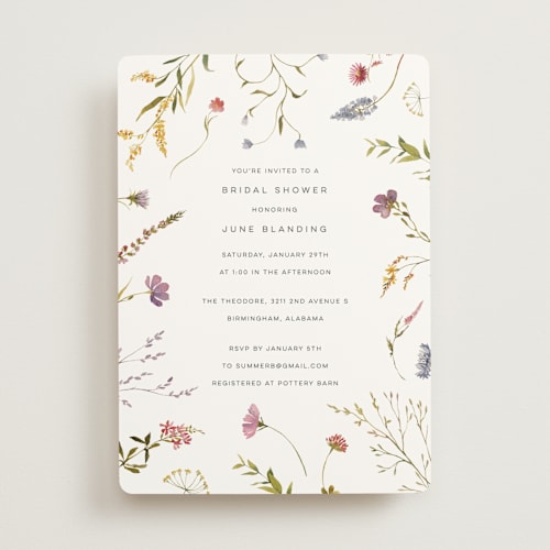 This is a sherbert bridal shower invitations with standard by Erin Hodges called untied printing on signature in standard