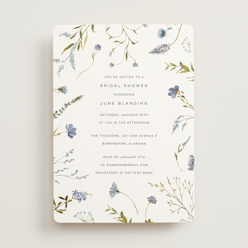 This is a capri bridal shower invitations with standard by Erin Hodges called untied printing on signature in standard