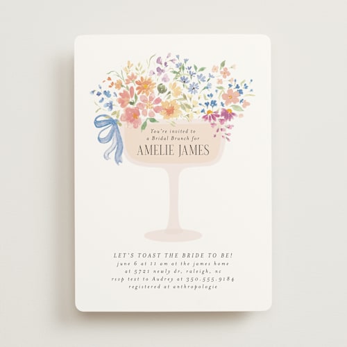 This is a summer bridal shower invitations with standard by Itsy Belle Studio called amelie printing on signature in standard
