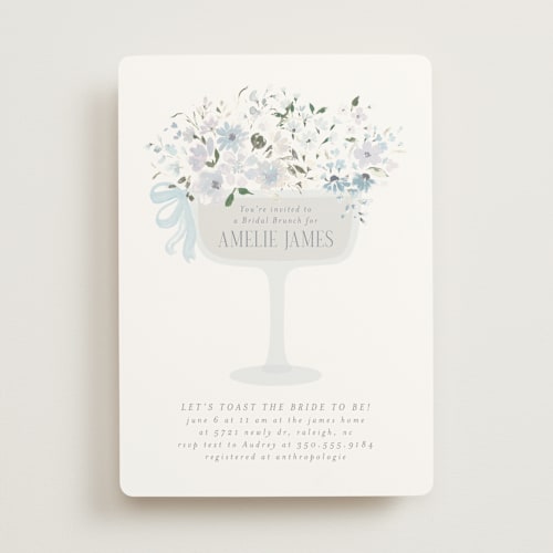 This is a frost bridal shower invitations with standard by Itsy Belle Studio called amelie printing on signature in standard
