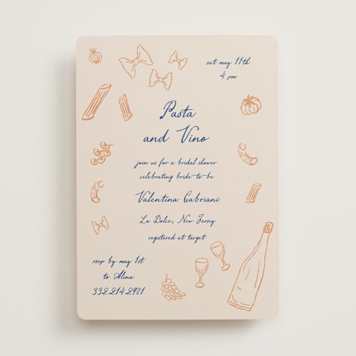 This is a carrot bridal shower invitations with standard by Jelena Vuletic called sapori printing on signature in standard