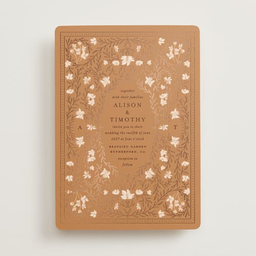 This is a rennie foil stamped wedding invitations with foil pressed by Claudia Orengo called victorian printing on signature in standard
