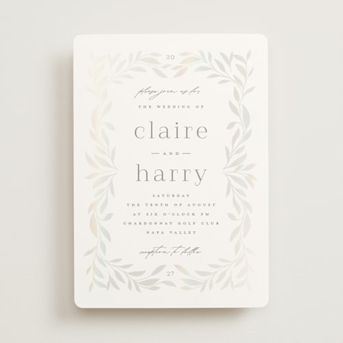 This is a cloud gloss press wedding invitations with gloss press by Ana Sharpe called clarity printing on signature in standard