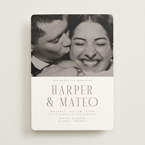 This is a natural wedding invitations with standard by Nicole Walsh called close-up printing on signature in standard