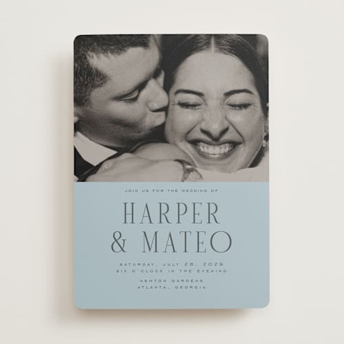 This is a sky wedding invitations with standard by Nicole Walsh called close-up printing on signature in standard