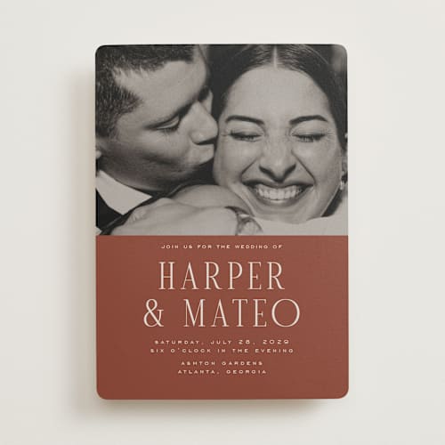 This is a spice wedding invitations with standard by Nicole Walsh called close-up printing on signature in standard