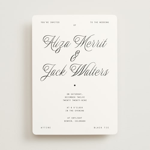 This is a ink wedding invitations with standard by Blustery August called cheers printing on signature in standard