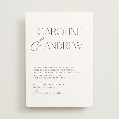 This is a cotton wedding invitations with standard by Vanessa Doyle called contemporary printing on signature in standard