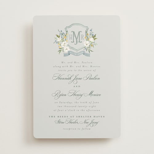 This is a sky wedding invitations with standard by Everett Paper Goods called avalon printing on signature in standard