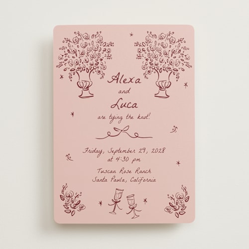 This is a valentine wedding invitations with standard by Ani Somi called roses printing on signature in standard